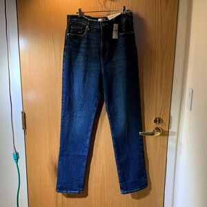 New! Women’s Loft Dark Blue Straight Skinny Jeans- Size 10